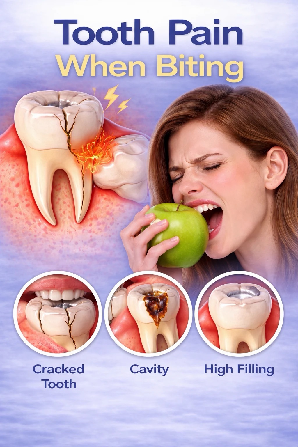 Tooth Bitting Stack Tooth Pain When Biting: Causes and When to See a Dentist (Complete ...